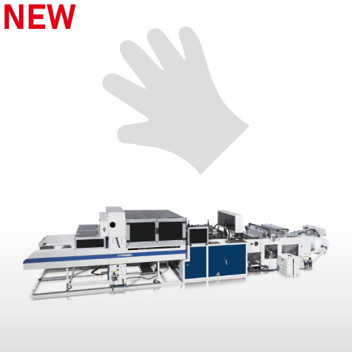 Fully Automatic High Speed Disposable Plastic Gloves Making Machine / SSD-800-HGL