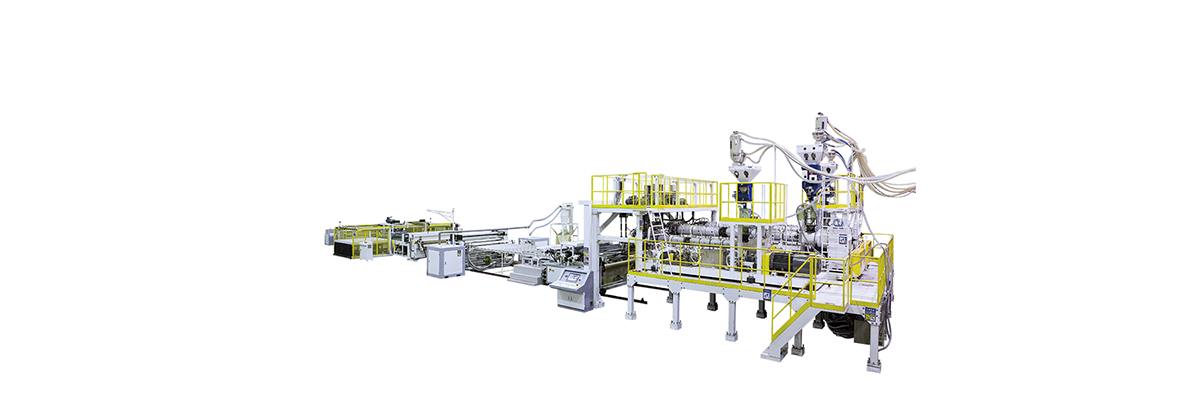 PMMA / ABS / PET 3層共押出シート製造機