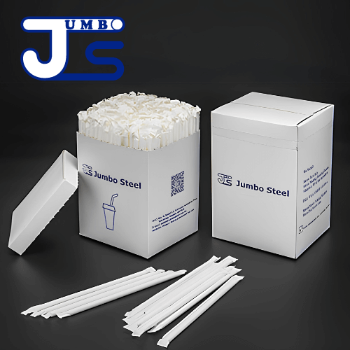 JS 605PW + JS 603-B500 Fully Automatic, 2 sets of Individual Straw Packing Machine Inline to Straw Auto Boxer/Cartoning