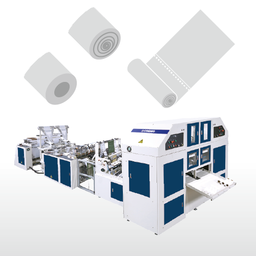 Fully Automatic High Speed 2 Lines With Core Bag on roll Making Machine / SMNRCR-1000